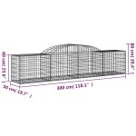 vidaXL Coșuri gabion arcuite 10 buc, 300x50x60/80 cm, fier galvanizat vidaXL Coșuri gabion arcuite 10 buc, 300x50x60/80 cm, fier galvanizat