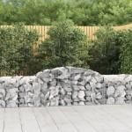 vidaXL Coșuri gabion arcuite 12 buc, 300x50x60/80 cm, fier galvanizat vidaXL Coșuri gabion arcuite 12 buc, 300x50x60/80 cm, fier galvanizat