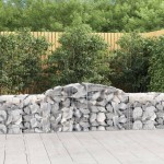 vidaXL Coșuri gabion arcuite 13 buc, 300x50x60/80 cm, fier galvanizat vidaXL Coșuri gabion arcuite 13 buc, 300x50x60/80 cm, fier galvanizat