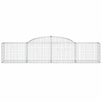 vidaXL Coșuri gabion arcuite 15 buc, 300x50x60/80 cm, fier galvanizat vidaXL Coșuri gabion arcuite 15 buc, 300x50x60/80 cm, fier galvanizat