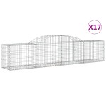 vidaXL Coșuri gabion arcuite 17 buc, 300x50x60/80 cm, fier galvanizat vidaXL Coșuri gabion arcuite 17 buc, 300x50x60/80 cm, fier galvanizat