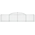 vidaXL Coșuri gabion arcuite 25 buc, 300x50x60/80 cm, fier galvanizat