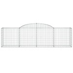vidaXL Coșuri gabion arcuite 10 buc, 300x50x80/100 cm, fier galvanizat