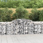 vidaXL Coșuri gabion arcuite 13 buc, 300x50x80/100 cm, fier galvanizat vidaXL Coșuri gabion arcuite 13 buc, 300x50x80/100 cm, fier galvanizat