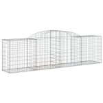 vidaXL Coșuri gabion arcuite 13 buc, 300x50x80/100 cm, fier galvanizat vidaXL Coșuri gabion arcuite 13 buc, 300x50x80/100 cm, fier galvanizat