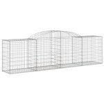 vidaXL Coșuri gabion arcuite 20 buc, 300x50x80/100 cm, fier galvanizat