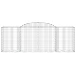 vidaXL Coșuri gabion arcuite 4 buc, 300x50x100/120 cm fier galvanizat vidaXL Coșuri gabion arcuite 4 buc, 300x50x100/120 cm fier galvanizat