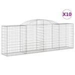 vidaXL Coșuri gabion arcuite 10 buc, 300x50x100/120cm, fier galvanizat vidaXL Coșuri gabion arcuite 10 buc, 300x50x100/120cm, fier galvanizat