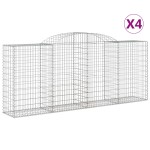 vidaXL Coșuri gabion arcuite 4 buc. 300x50x120/140 cm, fier galvanizat vidaXL Coșuri gabion arcuite 4 buc. 300x50x120/140 cm, fier galvanizat