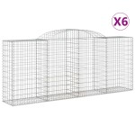vidaXL Coșuri gabion arcuite 6 buc. 300x50x120/140 cm, fier galvanizat vidaXL Coșuri gabion arcuite 6 buc. 300x50x120/140 cm, fier galvanizat