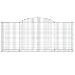 vidaXL Coșuri gabion arcuite 8 buc. 300x50x120/140 cm, fier galvanizat