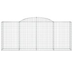 vidaXL Coșuri gabion arcuite 10 buc. 300x50x120/140 cm fier galvanizat