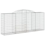 vidaXL Coșuri gabion arcuite 15 buc. 300x50x120/140 cm fier galvanizat