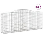 vidaXL Coșuri gabion arcuite 17 buc. 300x50x120/140 cm fier galvanizat vidaXL Coșuri gabion arcuite 17 buc. 300x50x120/140 cm fier galvanizat