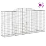 vidaXL Coșuri gabion arcuite 6 buc, 300x50x140/160cm, fier galvanizat vidaXL Coșuri gabion arcuite 6 buc, 300x50x140/160cm, fier galvanizat
