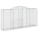 vidaXL Coșuri gabion arcuite 7 buc, 300x50x140/160cm, fier galvanizat vidaXL Coșuri gabion arcuite 7 buc, 300x50x140/160cm, fier galvanizat