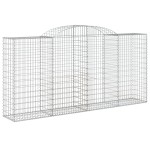 vidaXL Coșuri gabion arcuite 17 buc, 300x50x140/160cm, fier galvanizat vidaXL Coșuri gabion arcuite 17 buc, 300x50x140/160cm, fier galvanizat