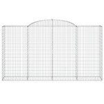vidaXL Coșuri gabion arcuite 5 buc, 300x50x160/180 cm, fier galvanizat