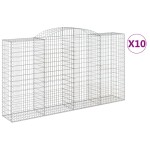 vidaXL Coșuri gabion arcuite 10 buc, 300x50x160/180cm, fier galvanizat vidaXL Coșuri gabion arcuite 10 buc, 300x50x160/180cm, fier galvanizat