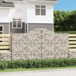 vidaXL Coșuri gabion arcuite 10 buc, 300x50x160/180cm, fier galvanizat vidaXL Coșuri gabion arcuite 10 buc, 300x50x160/180cm, fier galvanizat