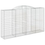 vidaXL Coșuri gabion arcuite 10 buc, 300x50x160/180cm, fier galvanizat vidaXL Coșuri gabion arcuite 10 buc, 300x50x160/180cm, fier galvanizat