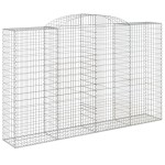 vidaXL Coșuri gabion arcuite 2 buc, 300x50x180/200 cm, fier galvanizat vidaXL Coșuri gabion arcuite 2 buc, 300x50x180/200 cm, fier galvanizat