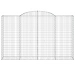vidaXL Coșuri gabion arcuite 2 buc, 300x50x180/200 cm, fier galvanizat vidaXL Coșuri gabion arcuite 2 buc, 300x50x180/200 cm, fier galvanizat