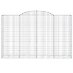 vidaXL Coșuri gabion arcuite 4 buc, 300x50x180/200 cm, fier galvanizat vidaXL Coșuri gabion arcuite 4 buc, 300x50x180/200 cm, fier galvanizat