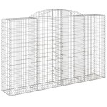 vidaXL Coșuri gabion arcuite 5 buc, 300x50x180/200 cm, fier galvanizat