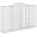 vidaXL Coșuri gabion arcuite 10 buc, 300x50x180/200 cm fier galvanizat vidaXL Coșuri gabion arcuite 10 buc, 300x50x180/200 cm fier galvanizat