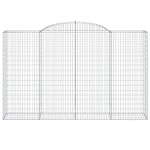 vidaXL Coșuri gabion arcuite 17 buc, 300x50x180/200 cm fier galvanizat vidaXL Coșuri gabion arcuite 17 buc, 300x50x180/200 cm fier galvanizat