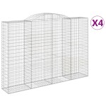 vidaXL Coșuri gabion arcuite 4 buc. 300x50x200/220 cm, fier galvanizat vidaXL Coșuri gabion arcuite 4 buc. 300x50x200/220 cm, fier galvanizat