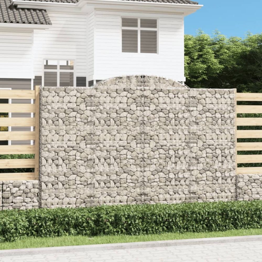 vidaXL Coșuri gabion arcuite 5 buc. 300x50x200/220 cm, fier galvanizat