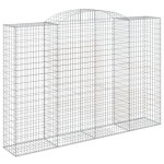 vidaXL Coșuri gabion arcuite 5 buc. 300x50x200/220 cm, fier galvanizat