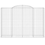 vidaXL Coșuri gabion arcuite 5 buc. 300x50x200/220 cm, fier galvanizat