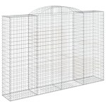 vidaXL Coșuri gabion arcuite 10 buc. 300x50x200/220 cm fier galvanizat vidaXL Coșuri gabion arcuite 10 buc. 300x50x200/220 cm fier galvanizat