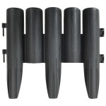 vidaXL Borduri de gazon, 36 buc., antracit, 10 m, PP vidaXL Borduri de gazon, 36 buc., antracit, 10 m, PP