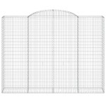 vidaXL Coșuri gabion arcuite, 3 buc, 300x50x220/240cm, fier galvanizat
