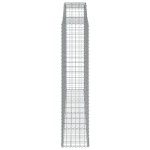 vidaXL Coșuri gabion arcuite, 7 buc, 300x50x220/240cm, fier galvanizat