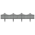 vidaXL Borduri de gazon, 17 buc., antracit, 10 m, PP vidaXL Borduri de gazon, 17 buc., antracit, 10 m, PP