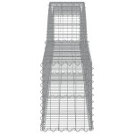 vidaXL Coșuri gabion arcuite 2 buc, 400x30x40/60 cm, fier galvanizat