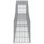 vidaXL Coșuri gabion arcuite 3 buc, 400x30x40/60 cm, fier galvanizat