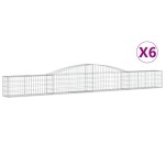 vidaXL Coșuri gabion arcuite 6 buc, 400x30x40/60 cm, fier galvanizat vidaXL Coșuri gabion arcuite 6 buc, 400x30x40/60 cm, fier galvanizat