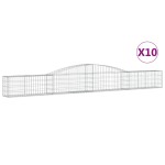 vidaXL Coșuri gabion arcuite 10 buc, 400x30x40/60 cm, fier galvanizat vidaXL Coșuri gabion arcuite 10 buc, 400x30x40/60 cm, fier galvanizat