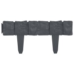 vidaXL Gard de gazon, 41 buc., 10 m, plastic, aspect piatră vidaXL Gard de gazon, 41 buc., 10 m, plastic, aspect piatră