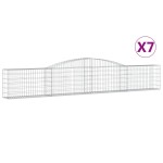 vidaXL Coșuri gabion arcuite 7 buc, 400x30x60/80 cm, fier galvanizat vidaXL Coșuri gabion arcuite 7 buc, 400x30x60/80 cm, fier galvanizat