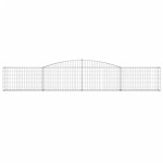 vidaXL Coșuri gabion arcuite 8 buc, 400x30x60/80 cm, fier galvanizat vidaXL Coșuri gabion arcuite 8 buc, 400x30x60/80 cm, fier galvanizat