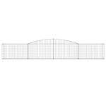 vidaXL Coșuri gabion arcuite 15 buc, 400x30x60/80 cm, fier galvanizat vidaXL Coșuri gabion arcuite 15 buc, 400x30x60/80 cm, fier galvanizat