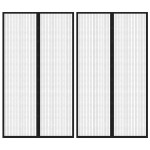 vidaXL Perdele de ușă anti-insecte cu magnet, 2 buc., negru, 200x80 cm vidaXL Perdele de ușă anti-insecte cu magnet, 2 buc., negru, 200x80 cm
