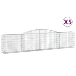 vidaXL Coșuri gabion arcuite 5 buc, 400x30x80/100 cm, fier galvanizat vidaXL Coșuri gabion arcuite 5 buc, 400x30x80/100 cm, fier galvanizat
